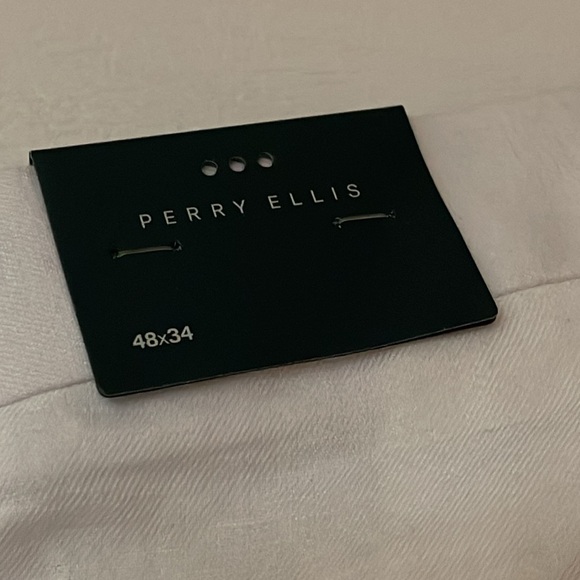 NWT men’s Perry Ellis white linen/cotton blend pants 48x34 - Picture 4 of 8